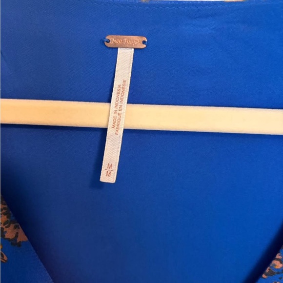 Free People Blue Floral Wrap Dress – Size M - Picture 4 of 6